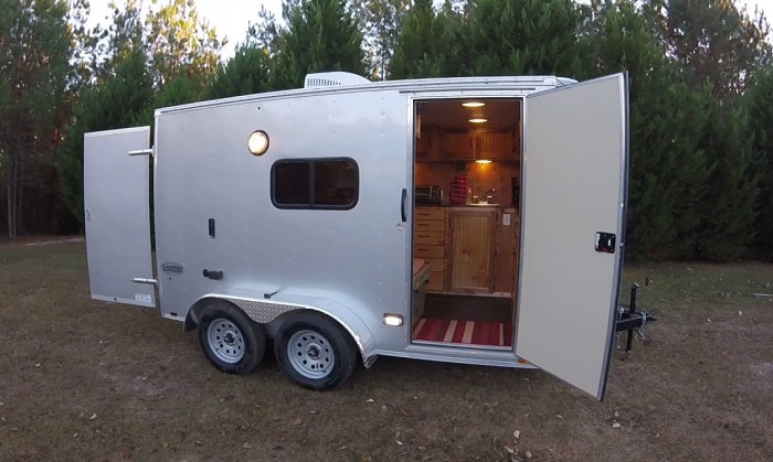 how to convert a cargo trailer into a camper